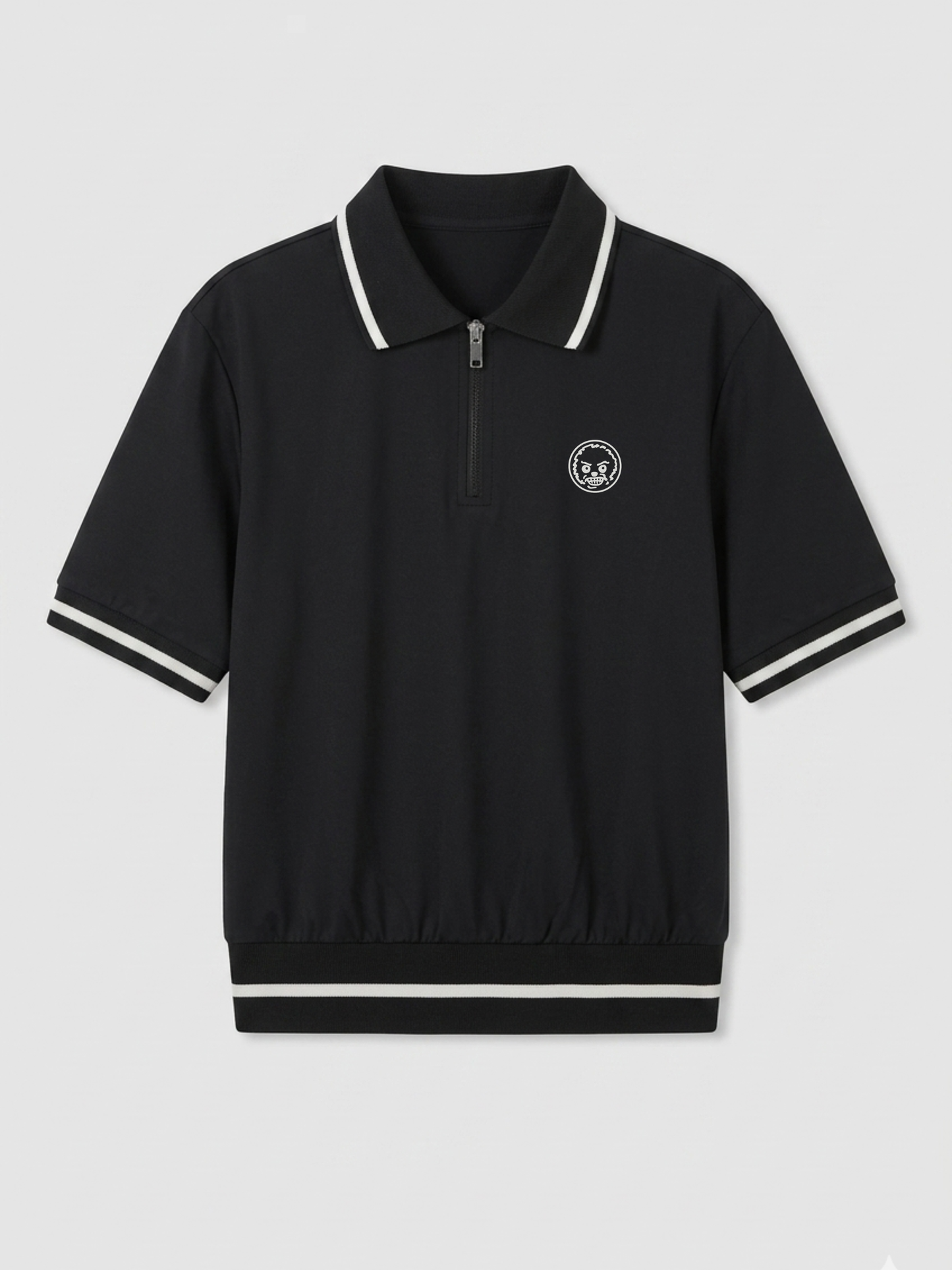 The Zenith Padel Polo Shirt - Black