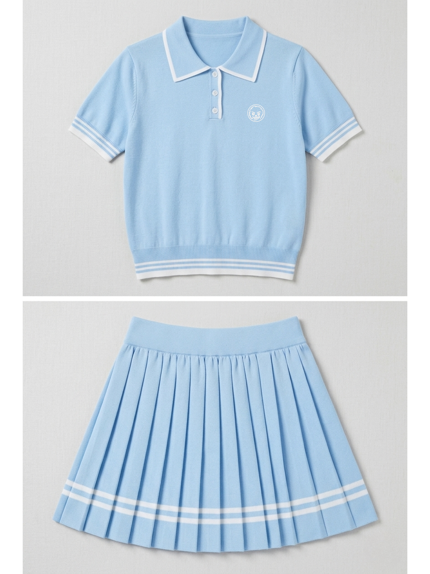 The Regent Women's Polo & Skirt Set - Baby Blue
