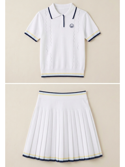The Regent Women's Polo & Skirt Set - White
