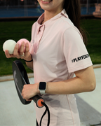 Women's Half Collar Polo - Pink