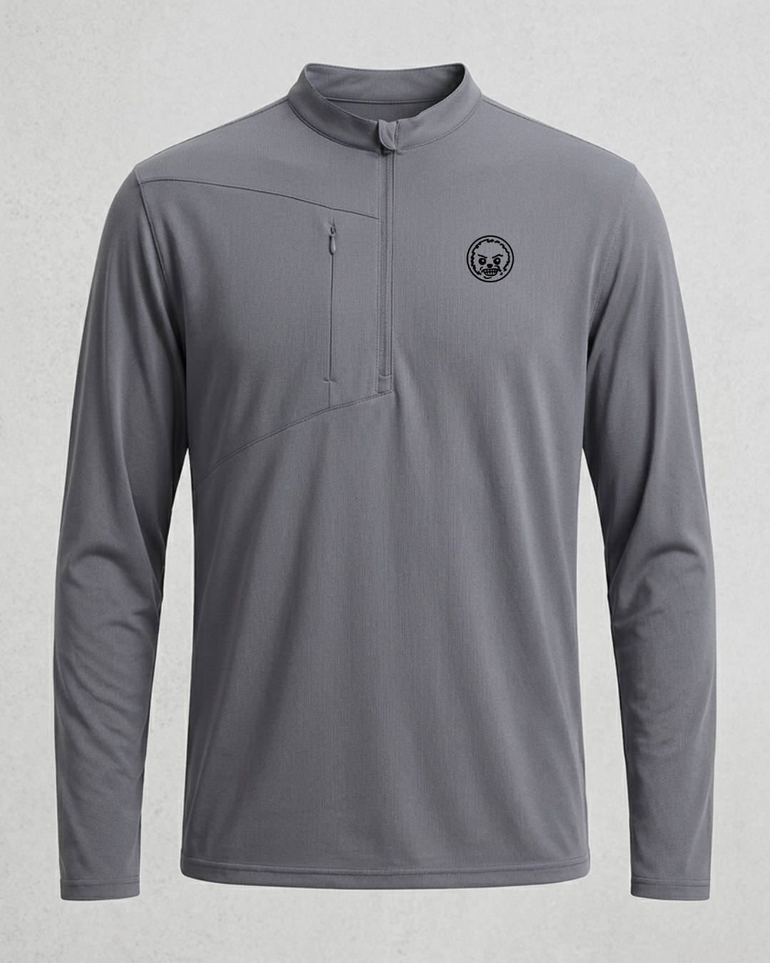 Nexus men's gray long-sleeve quarter-zip pullover top 