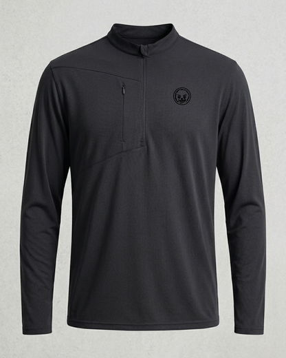 Nexus men's dark gray long-sleeve quarter-zip pullover 