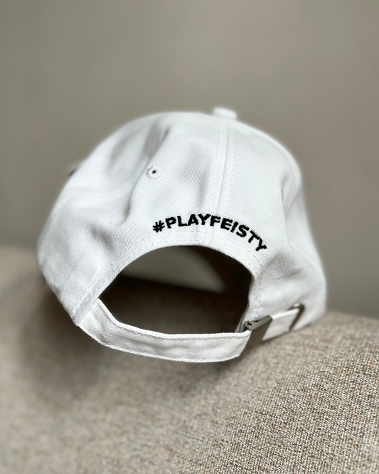White padel cap – back view