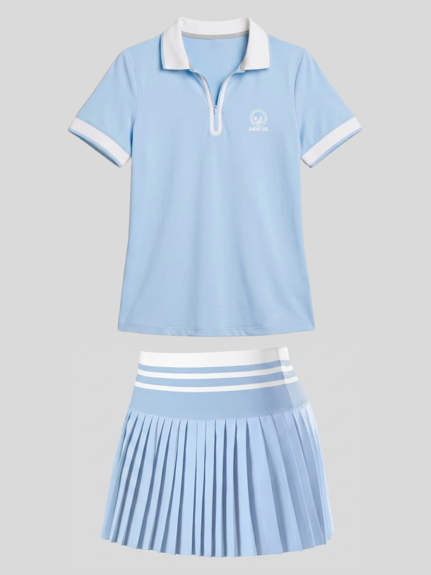 The Tempo Women's Polo & Skirt Set - Baby Blue