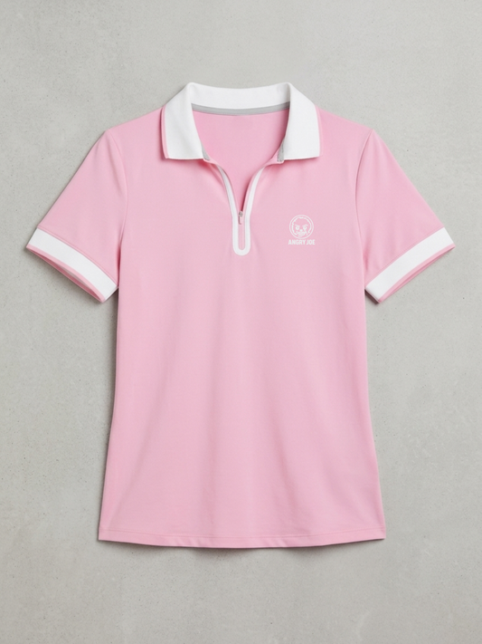 The Tempo Women's Polo Shirt - Rose Pink