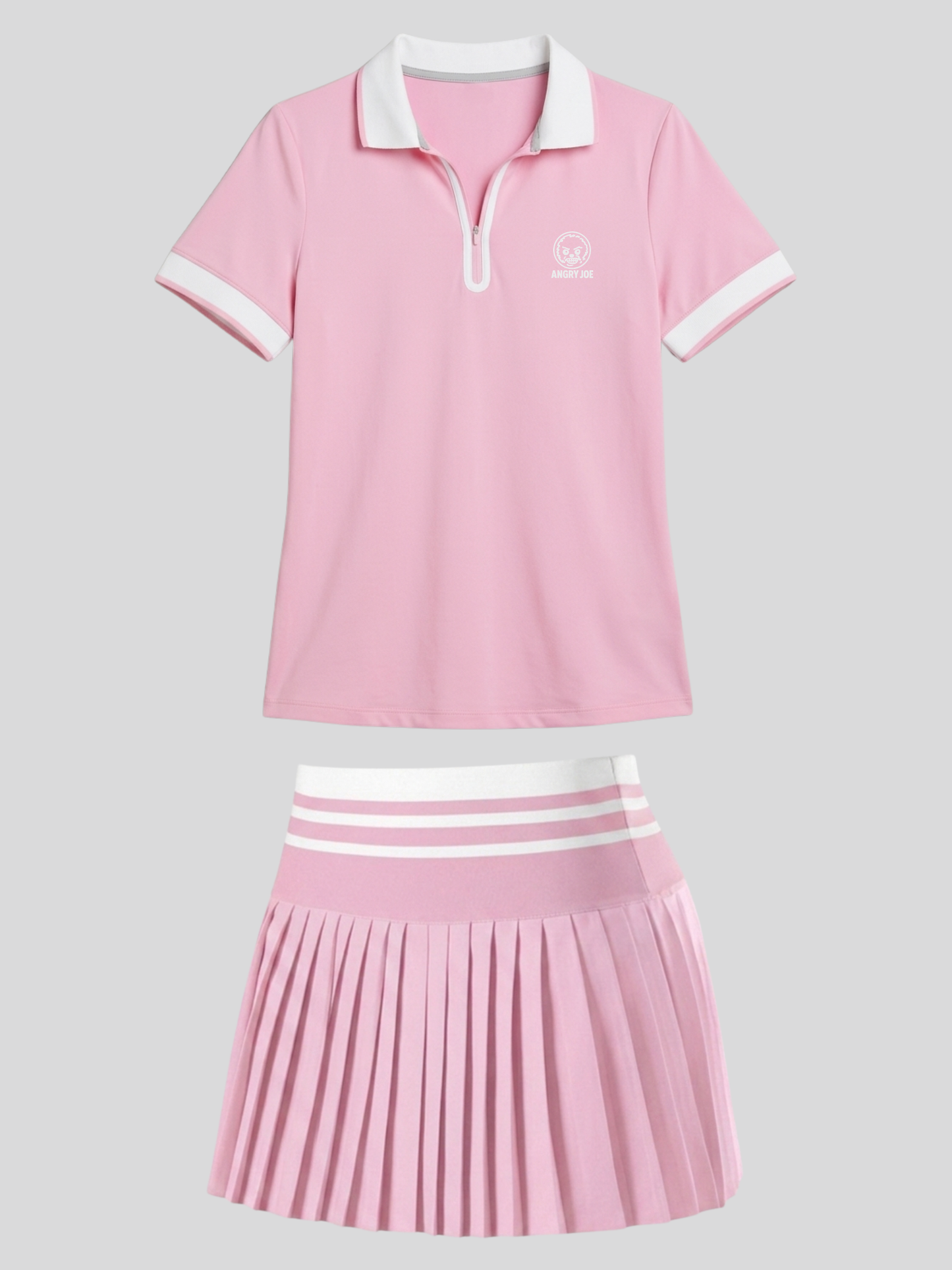 The Tempo Women's Polo & Skirt Set - Rose Pink