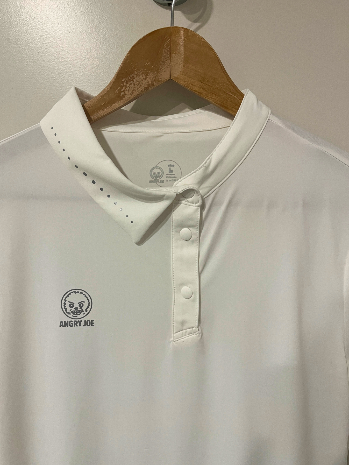 Lucid Women's Padel Half-Collar White Polo - front view zoomed