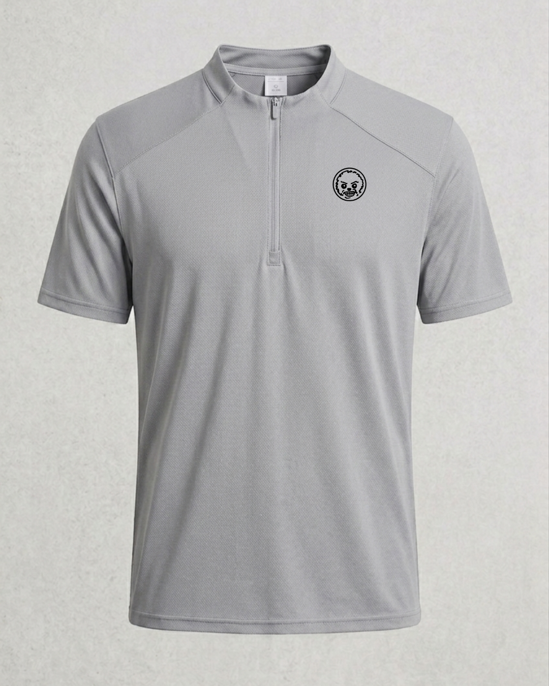 Nexus men's light gray short-sleeve athletic quarter-zip pullover