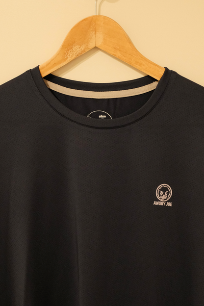 Men’s Apex navy blue padel T-shirt – front view zoomed