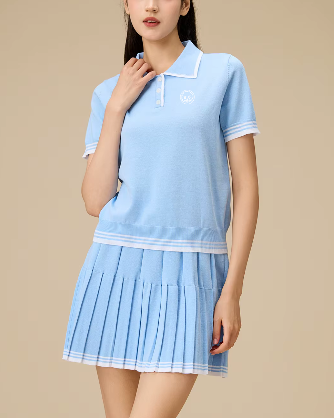 The Regent Baby Blue Padel Polo Set