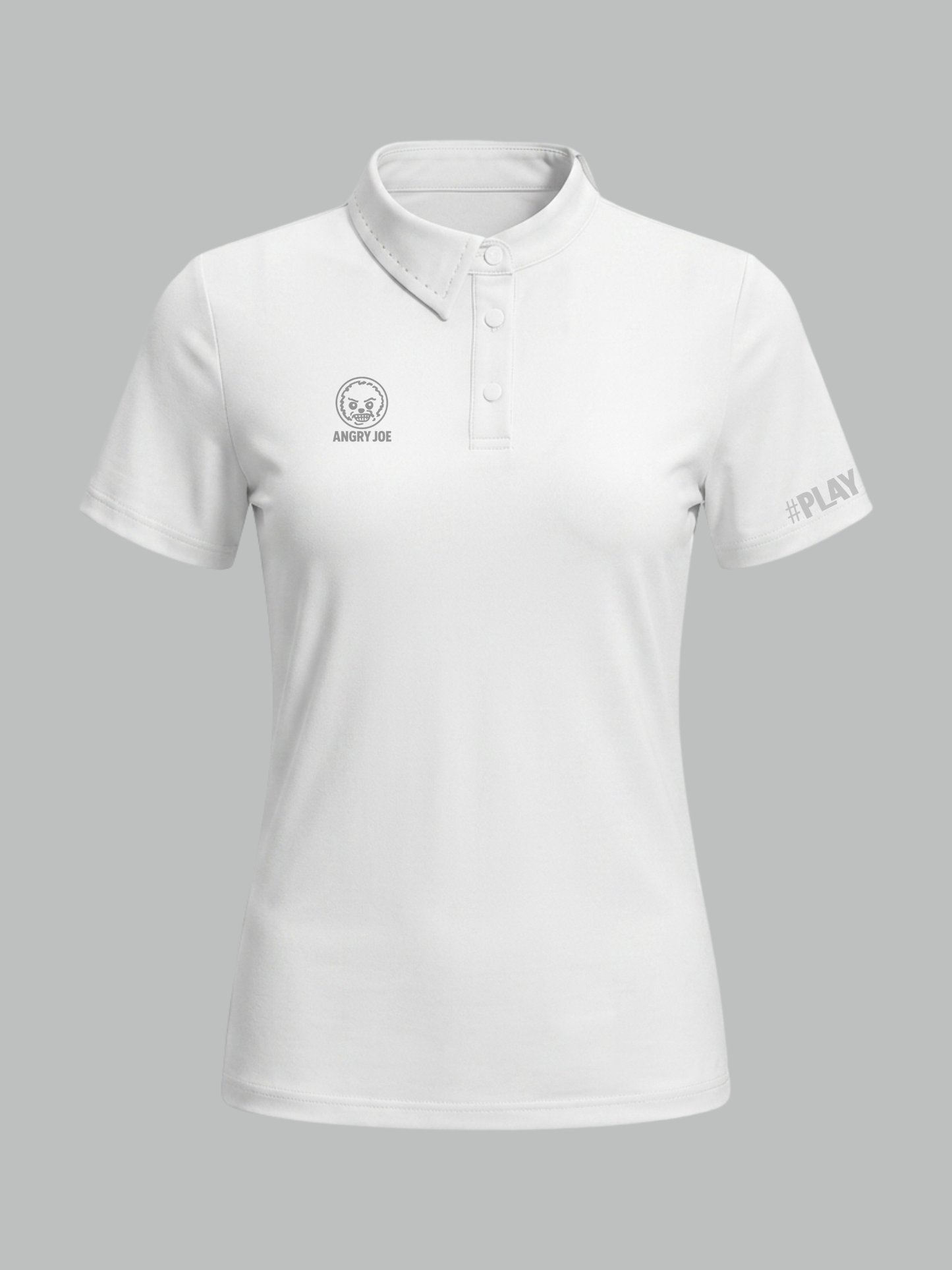 The Lucid Women's Half Collar Polo Shirt - White