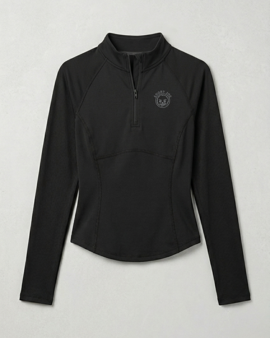 Nexus black long-sleeve quarter-zip athletic pullover.