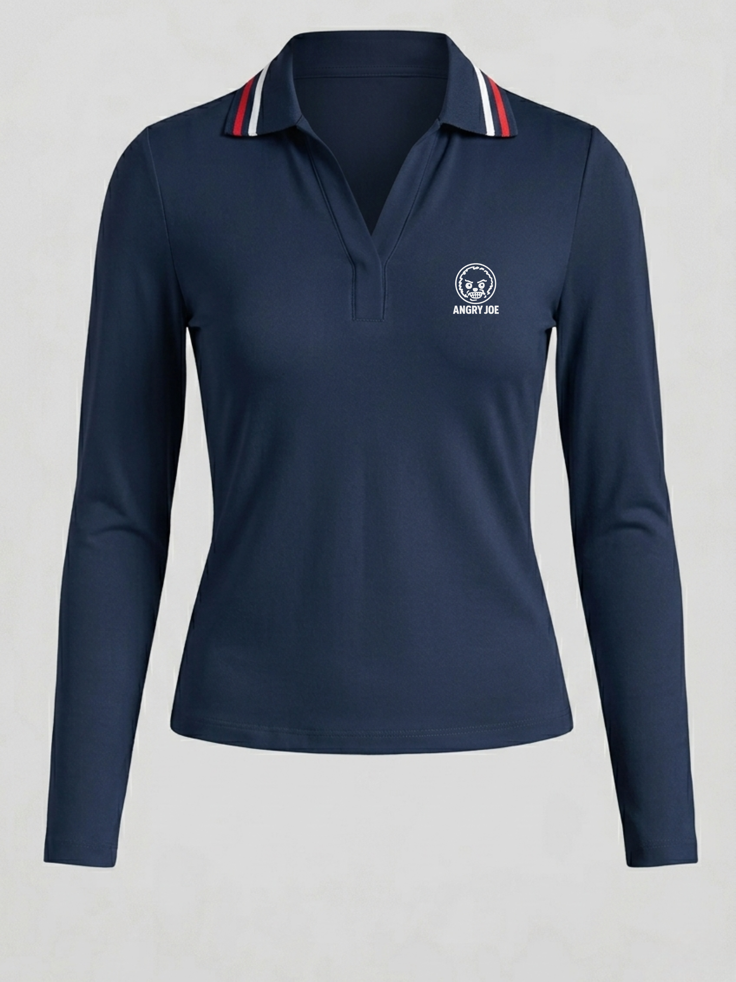 The Modus Women's Long-sleeved Polo Shirt - Navy Blue