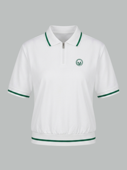 The Zenith Padel Polo Shirt - White