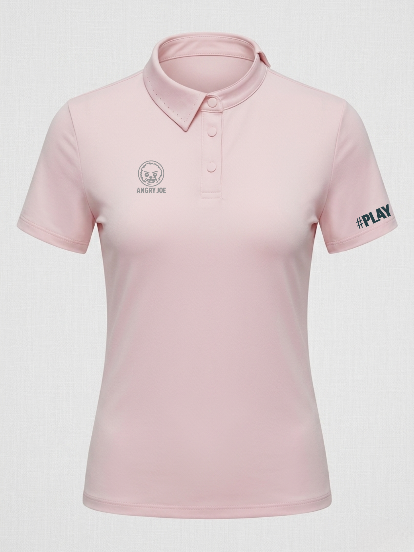 The Lucid Women's Half Collar Polo Shirt - Pink